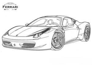 Desenho de Ferrari Desenho Colorir Imprimir 03