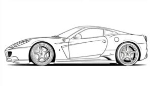 Desenho de Ferrari Desenho Colorir Imprimir 06