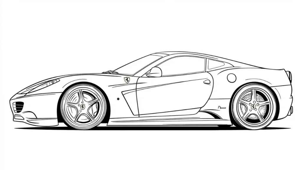 Desenho de Ferrari Desenho Colorir Imprimir 06