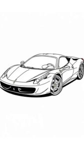 Desenho de Ferrari Desenho Colorir Imprimir 08