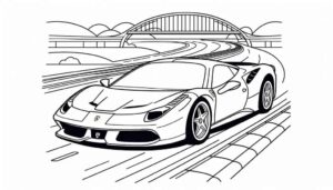 Desenho de Ferrari Desenho Colorir Imprimir 10