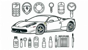 Desenho de Ferrari Desenho Colorir Imprimir 12