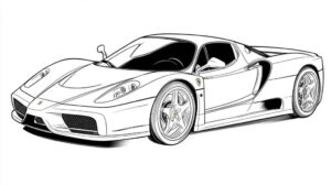 Desenho de Ferrari Desenho Colorir Imprimir 14