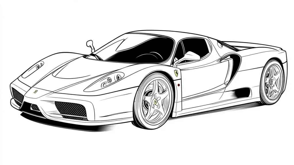 Desenho de Ferrari Desenho Colorir Imprimir 14