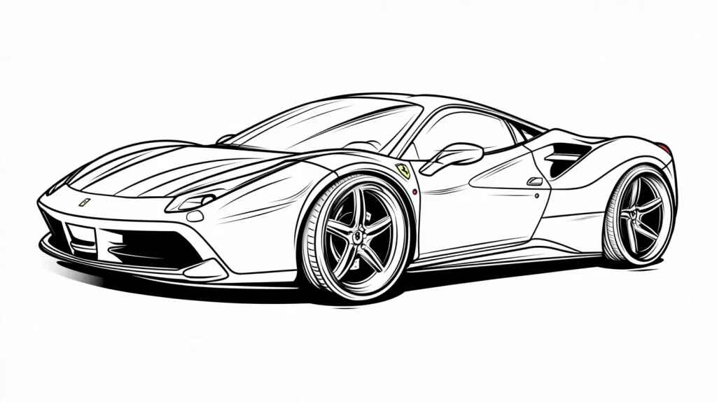 Desenho de Ferrari Desenho Colorir Imprimir 15