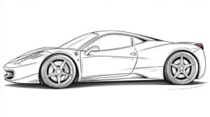 Desenho de Ferrari Desenho Colorir Imprimir 16
