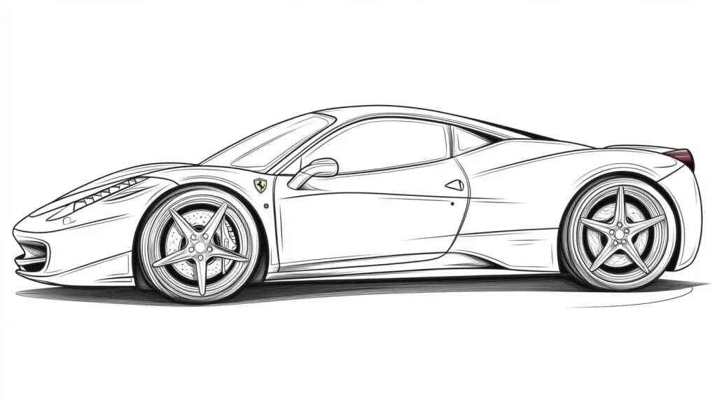 Desenho de Ferrari Desenho Colorir Imprimir 16