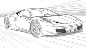 Desenho de Ferrari Desenho Colorir Imprimir 17
