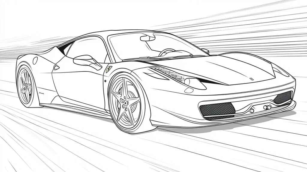 Desenho de Ferrari Desenho Colorir Imprimir 17
