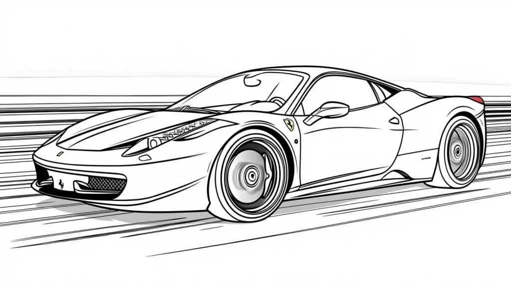 Desenho de Ferrari Desenho Colorir Imprimir 18