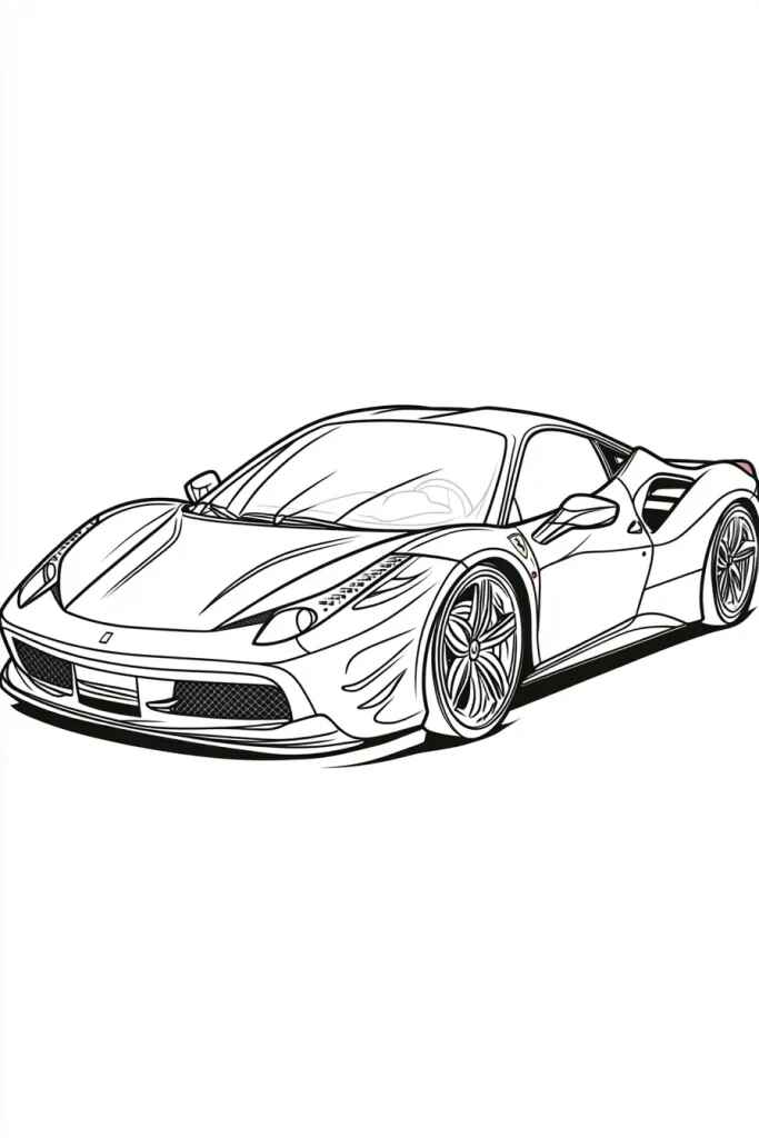 Desenho de Ferrari Desenho Colorir Imprimir 19