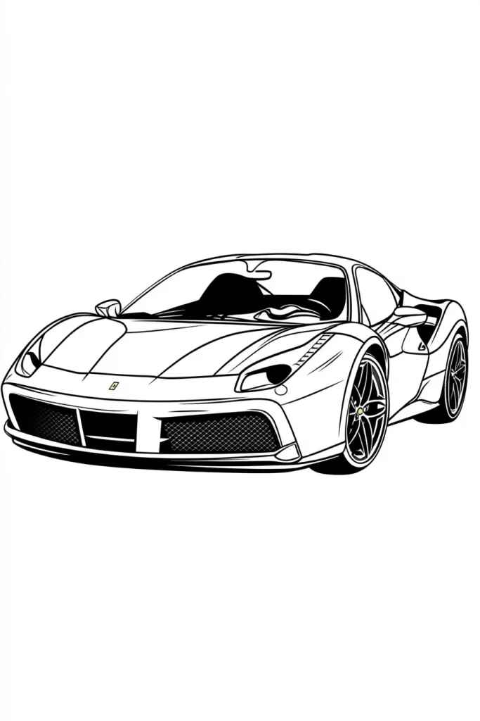 Desenho de Ferrari Desenho Colorir Imprimir 20