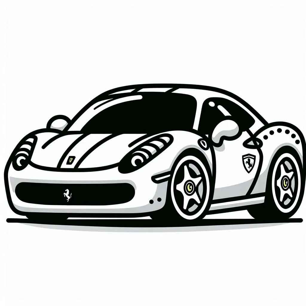 Desenho de Ferrari Desenho Colorir Imprimir 21