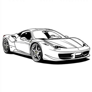 Desenho de Ferrari Desenho Colorir Imprimir 22