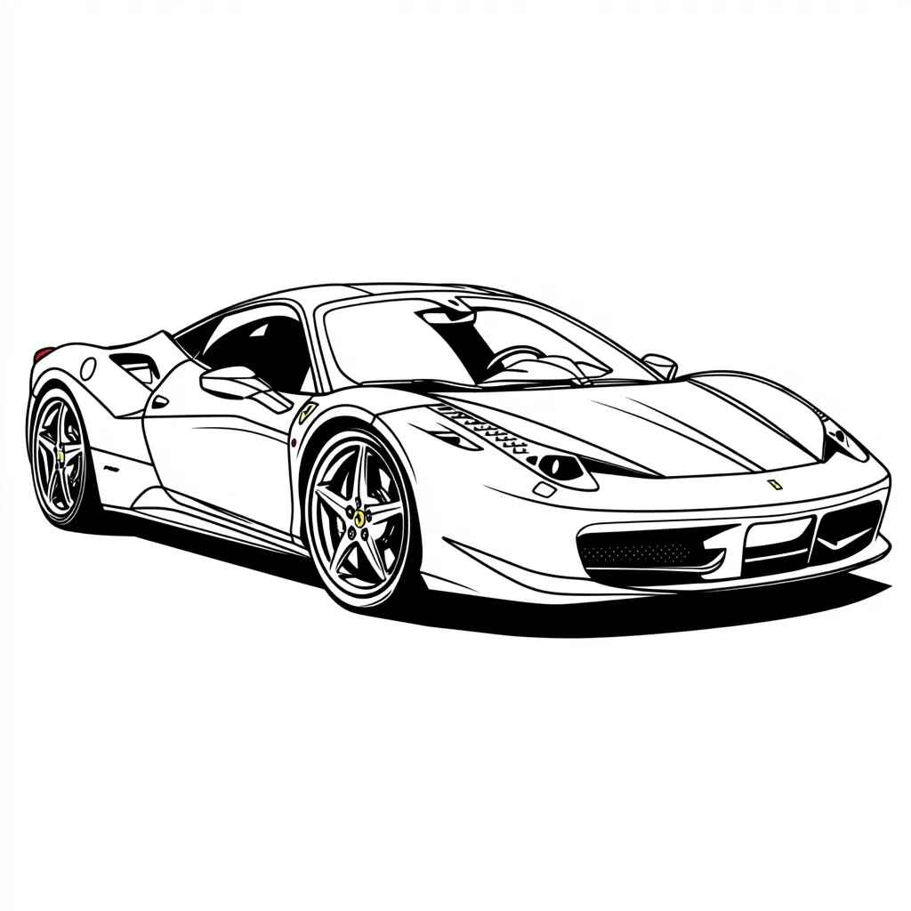 Desenho de Ferrari Desenho Colorir Imprimir 22