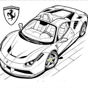 Desenho de Ferrari Desenho Colorir Imprimir 23