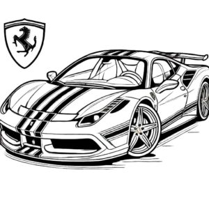 Desenho de Ferrari Desenho Colorir Imprimir 24