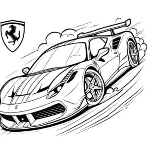 Desenho de Ferrari Desenho Colorir Imprimir 25