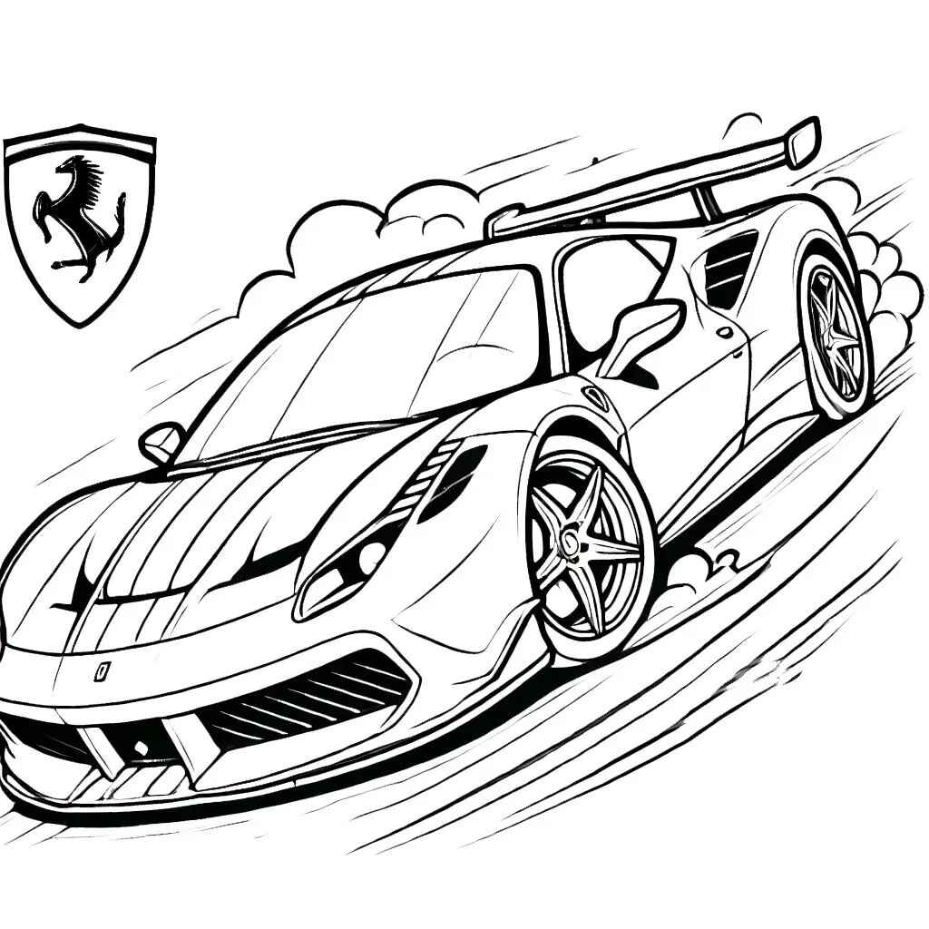 Desenho de Ferrari Desenho Colorir Imprimir 25