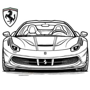 Desenho de Ferrari Desenho Colorir Imprimir 26