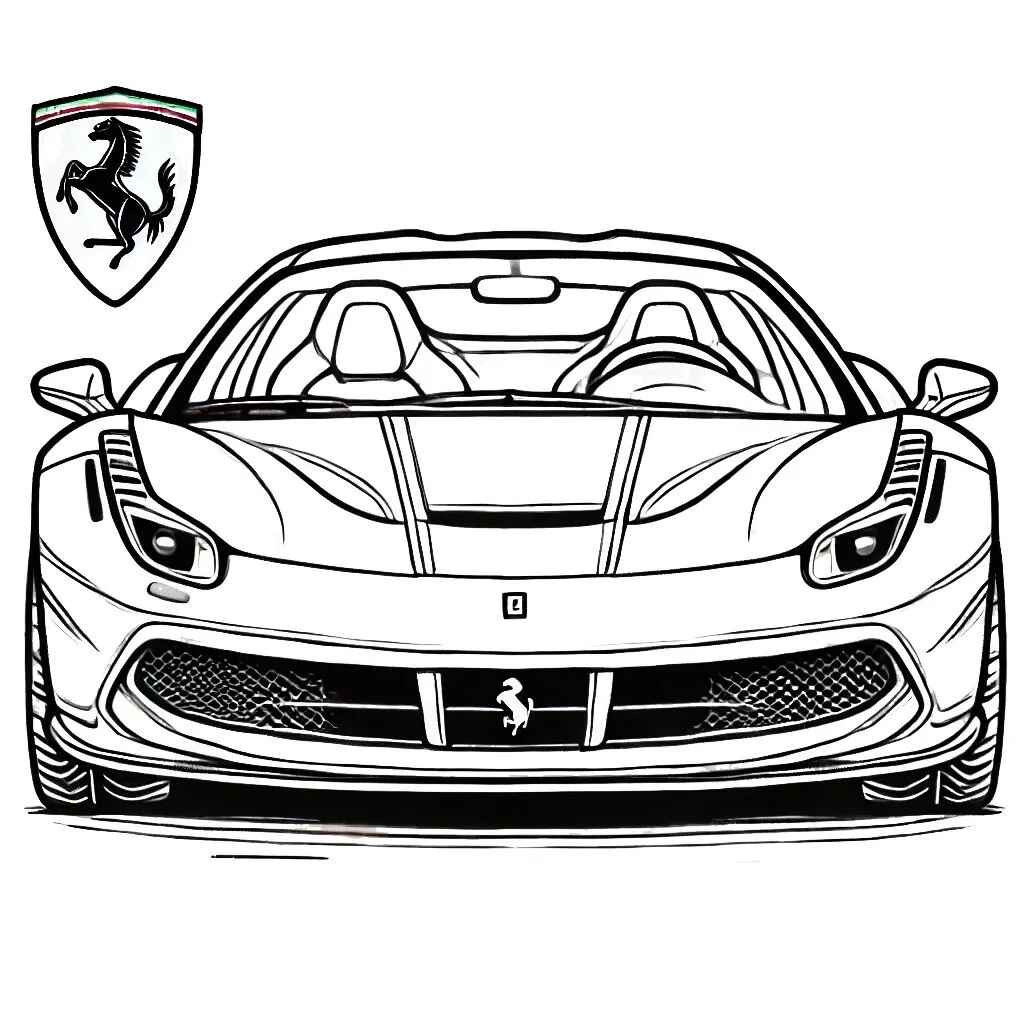 Desenho de Ferrari Desenho Colorir Imprimir 26