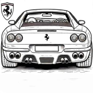 Desenho de Ferrari Desenho Colorir Imprimir 27