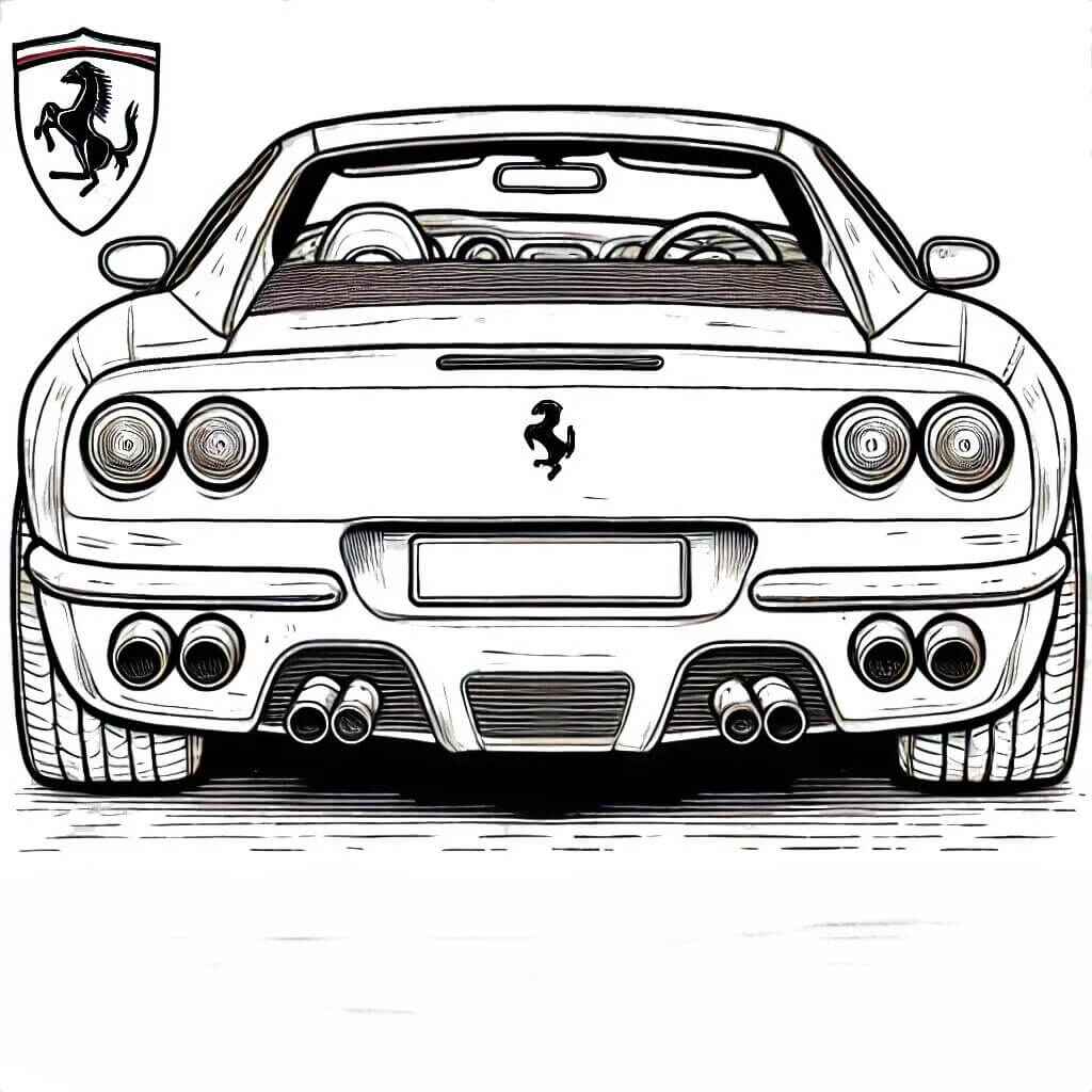 Desenho de Ferrari Desenho Colorir Imprimir 27