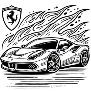 Desenho de Ferrari Desenho Colorir Imprimir 29