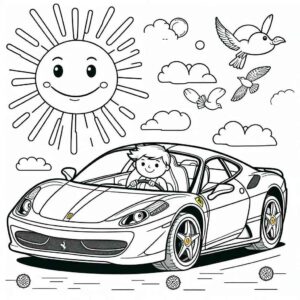 Desenho de Ferrari Desenho Colorir Imprimir 45