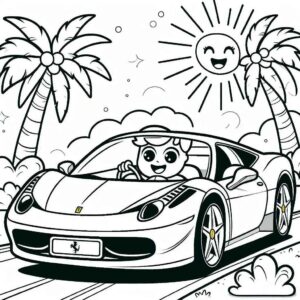 Desenho de Ferrari Desenho Colorir Imprimir 46