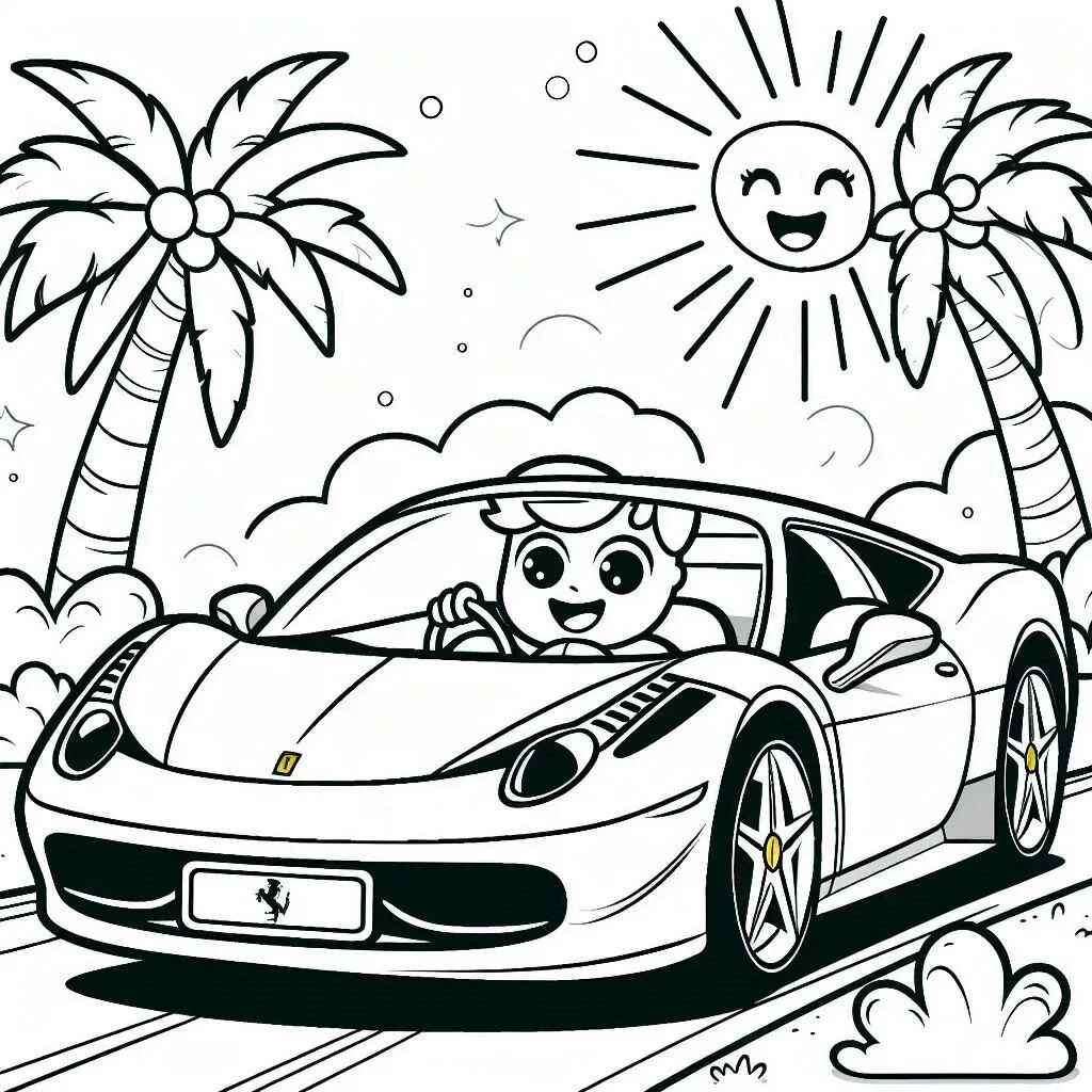 Desenho de Ferrari Desenho Colorir Imprimir 46