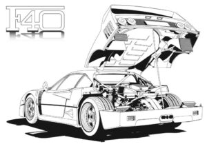 Desenho de Ferrari Desenho Colorir Imprimir 51