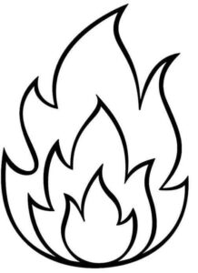 Desenho de Fogo Desenho Colorir Imprimir 04