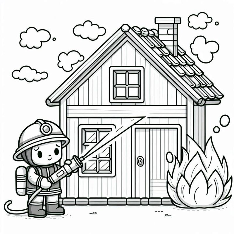 Desenho de Fogo Desenho Colorir Imprimir 08