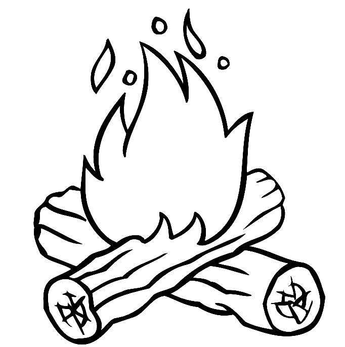 Desenho de Fogueira Desenho Colorir Imprimir 01