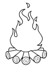 Desenho de Fogueira Desenho Colorir Imprimir 03