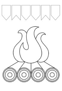 Desenho de Fogueira Desenho Colorir Imprimir 08