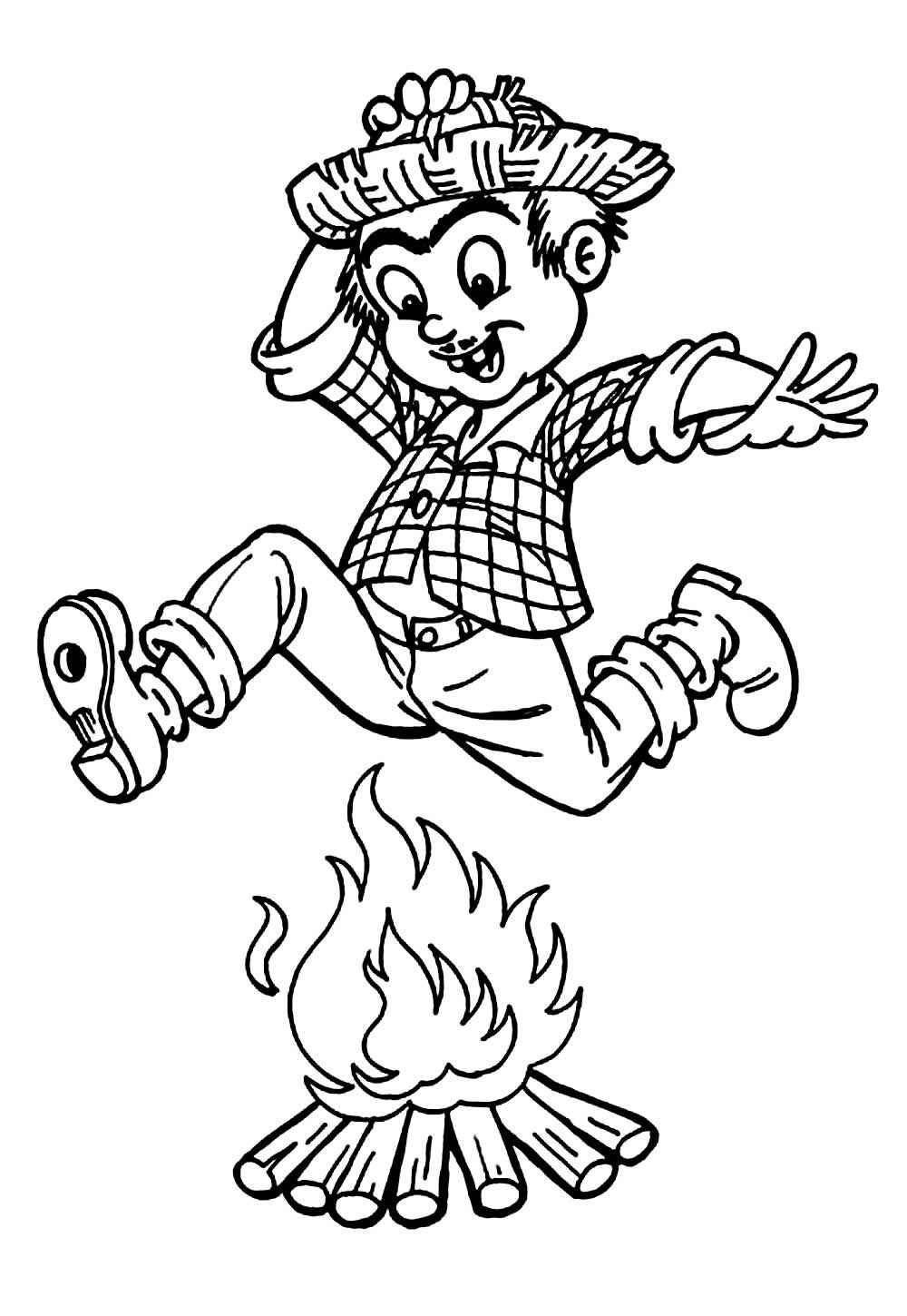 Desenho de Fogueira Desenho Colorir Imprimir 09