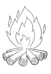 Desenho de Fogueira Desenho Colorir Imprimir 11