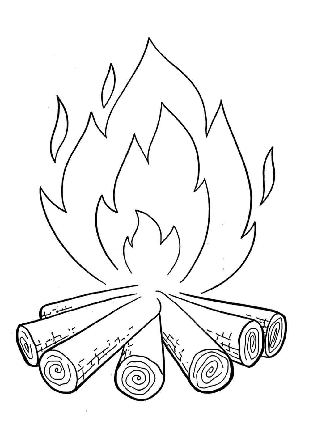 Desenho de Fogueira Desenho Colorir Imprimir 11