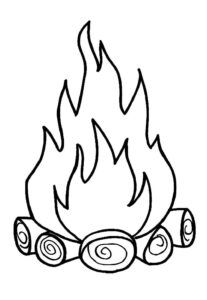 Desenho de Fogueira Desenho Colorir Imprimir 13