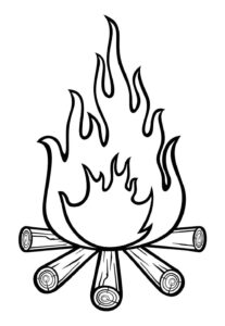 Desenho de Fogueira Desenho Colorir Imprimir 18