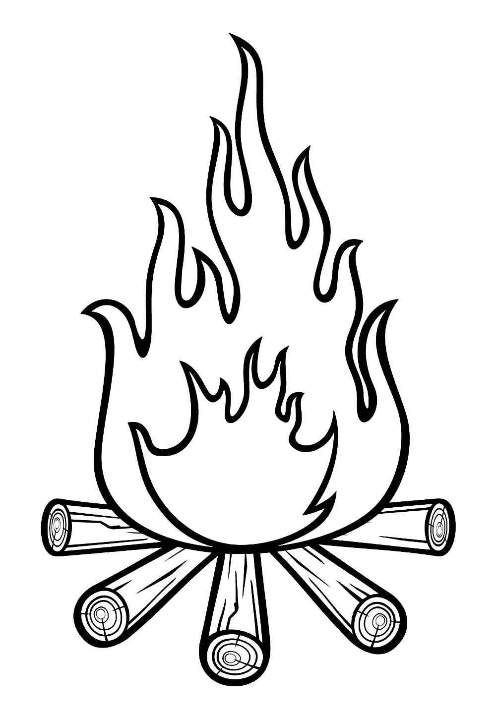 Desenho de Fogueira Desenho Colorir Imprimir 18