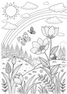 Desenho de Jardins Desenho Colorir Imprimir 01