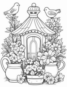 Desenho de Jardins Desenho Colorir Imprimir 02