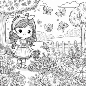 Desenho de Jardins Desenho Colorir Imprimir 09