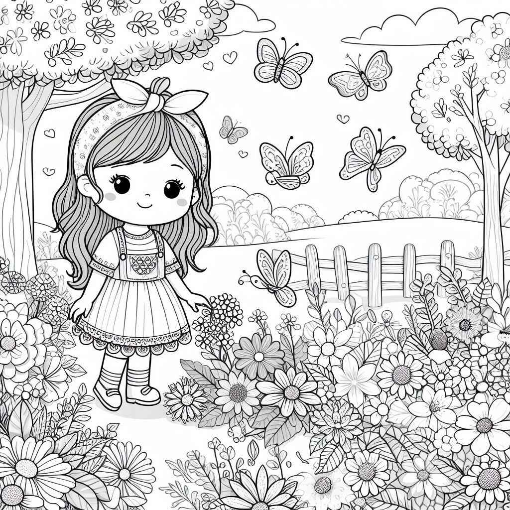 Desenho de Jardins Desenho Colorir Imprimir 09