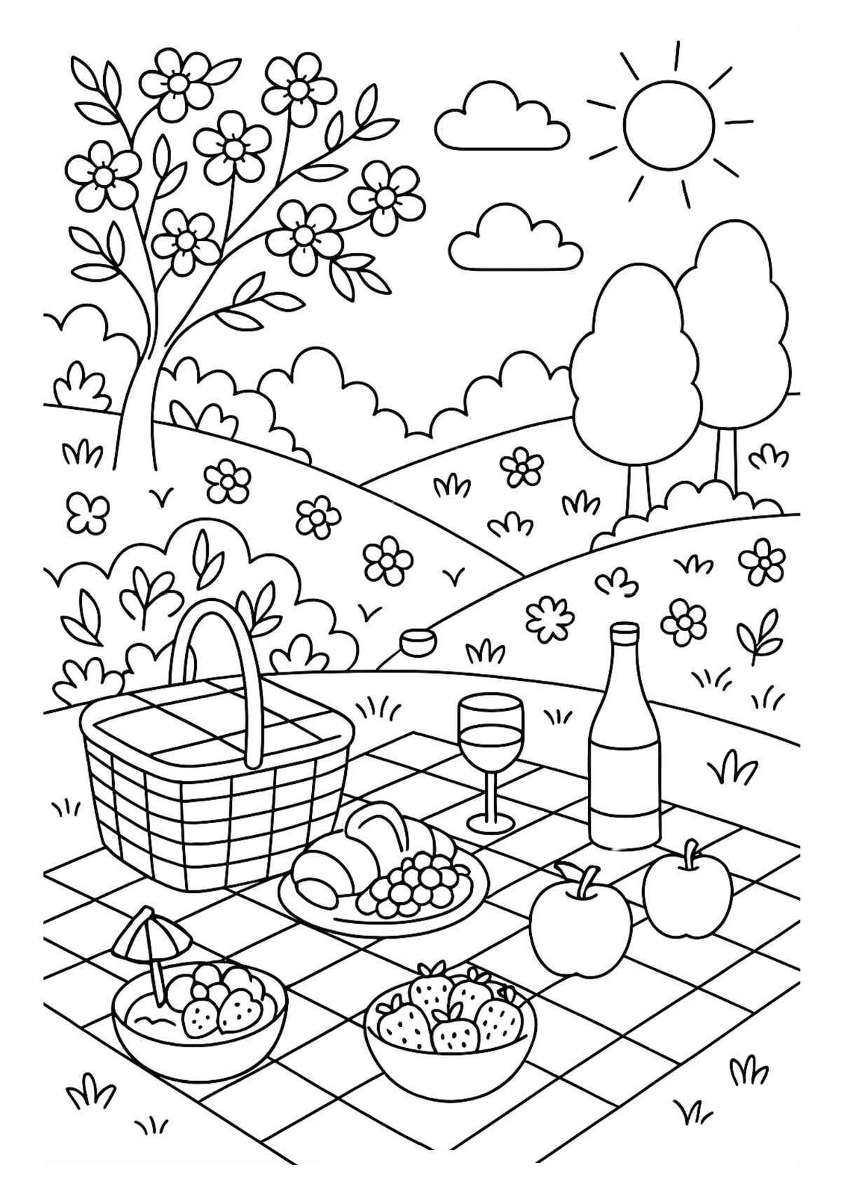 Desenho de Jardins Desenho Colorir Imprimir 12