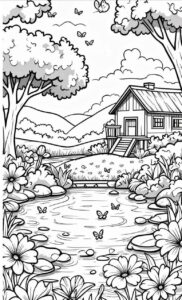 Desenho de Jardins Desenho Colorir Imprimir 13