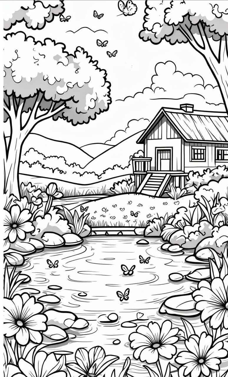 Desenho de Jardins Desenho Colorir Imprimir 13